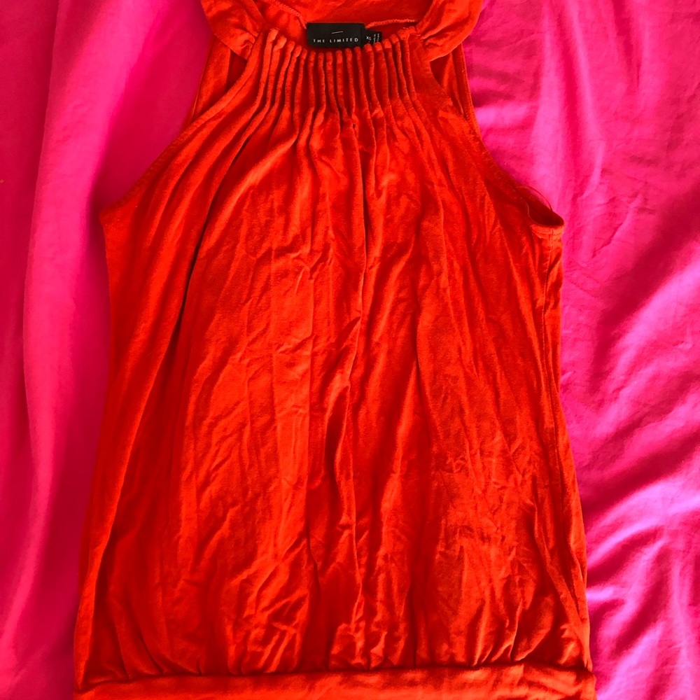 The Limited Orange stretchy blouse